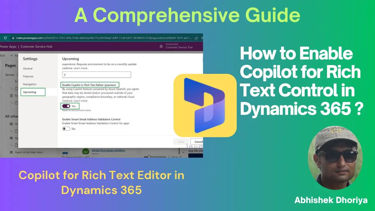 Enable Copilot for Rich Text Editor in Dynamics 365