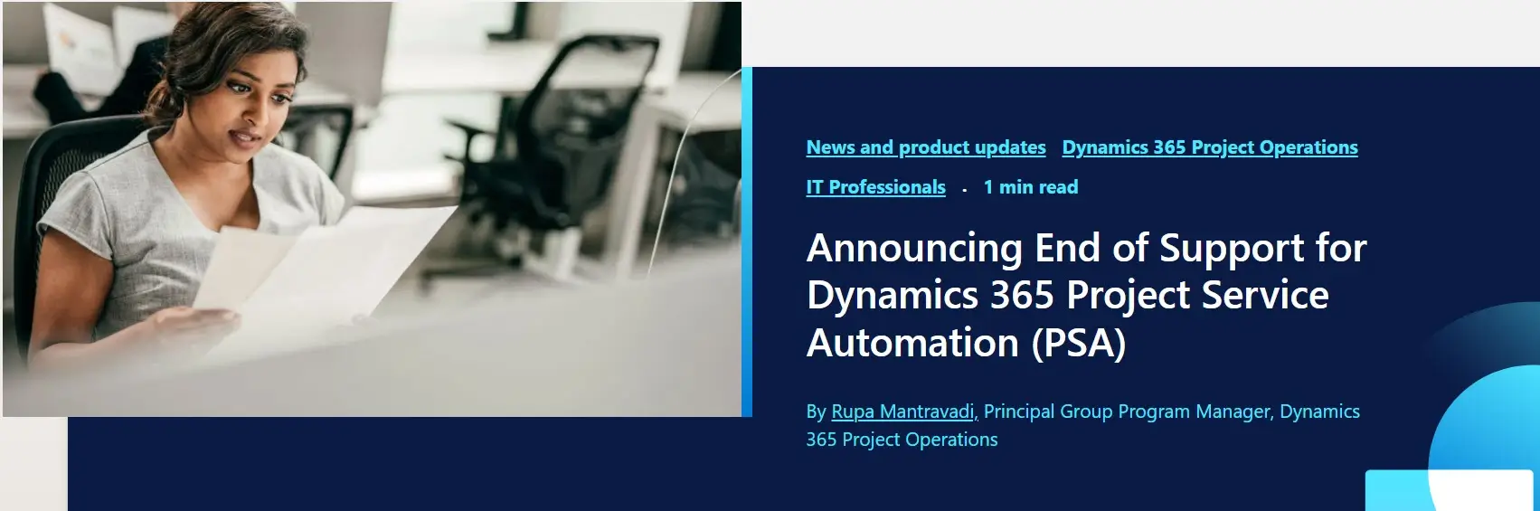 End of Support for Dynamics 365 Project Service Automation - Abhishek Dhoriya