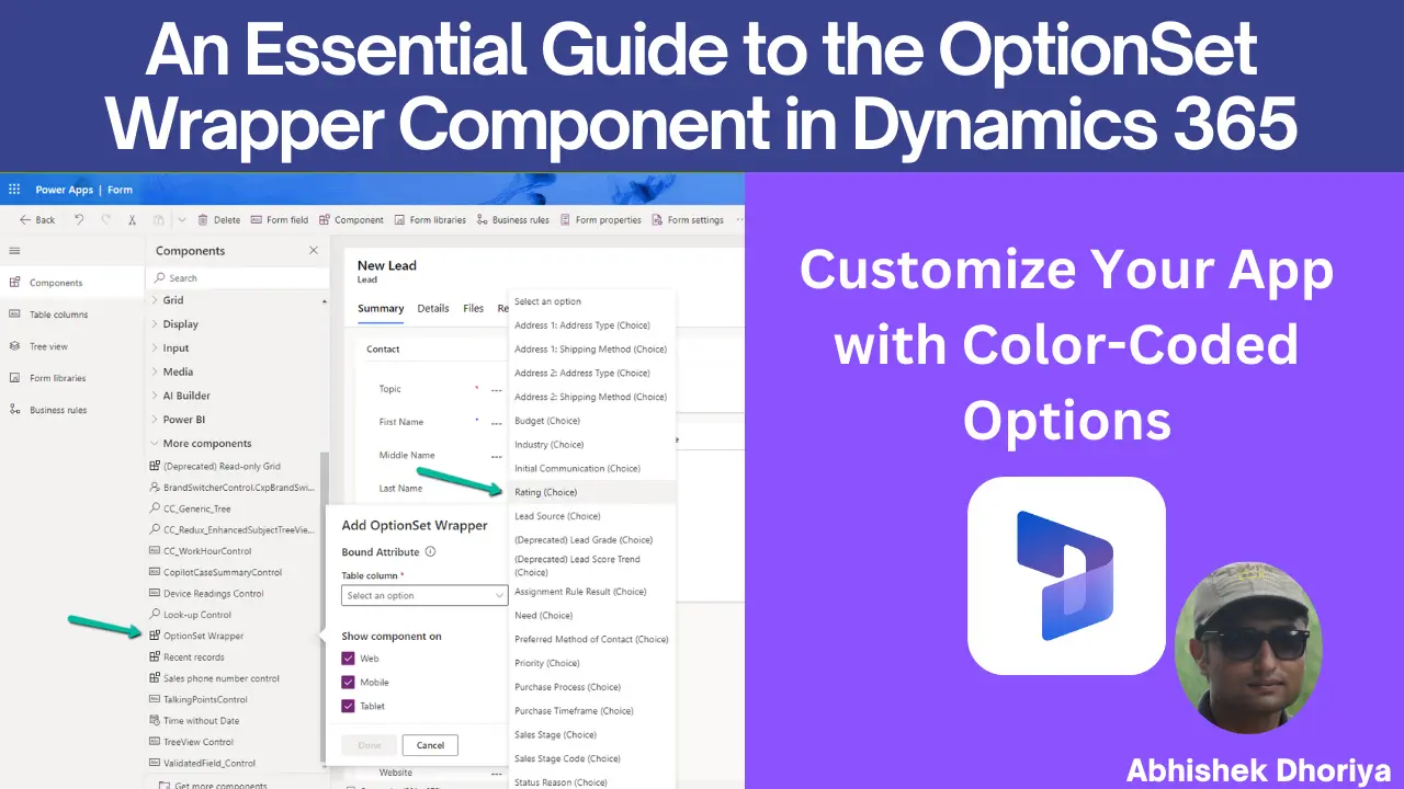 An Essential Guide to the OptionSet Wrapper Component in Dynamics 365 Customize Your App with Color-Coded Options