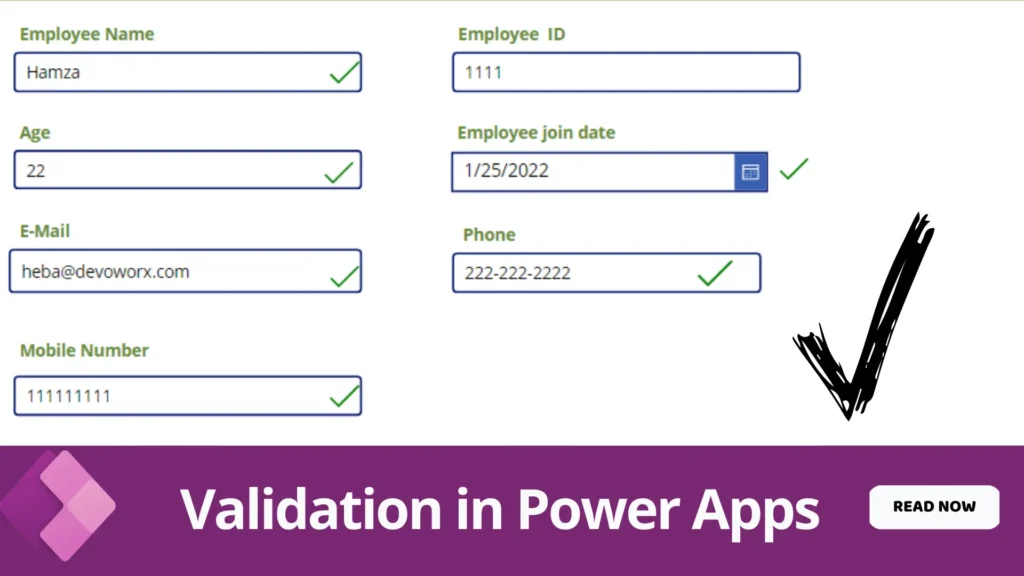 Custom Validations in Power Apps Modern Forms