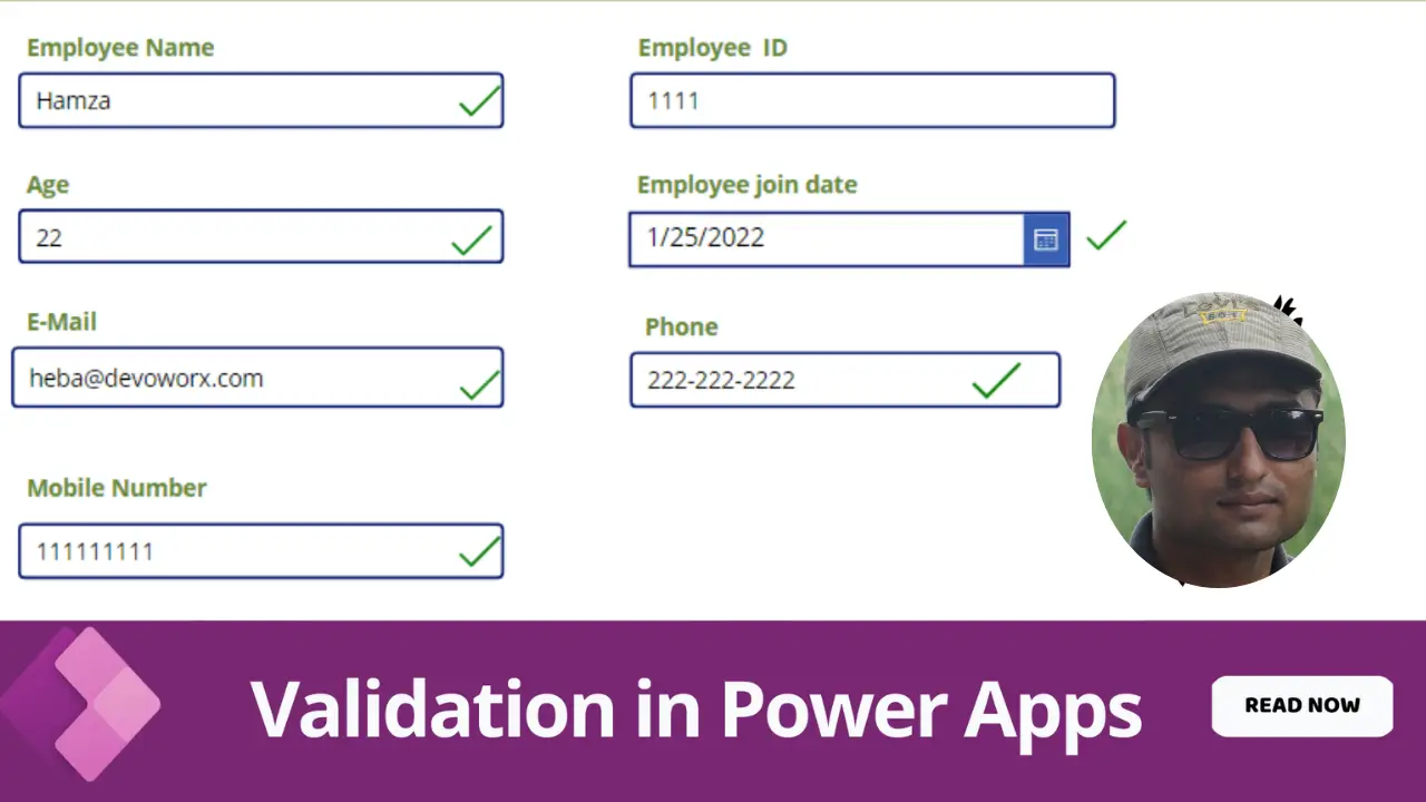 Custom Validations in Power Apps - Powerapps Form Validation