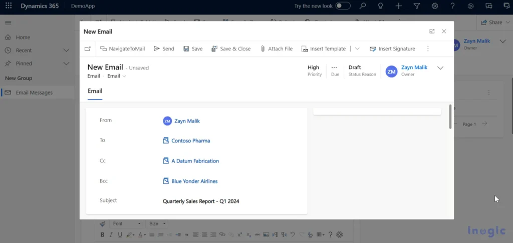 How to Open a New Record Form with Pre-populated Fields in Microsoft Dynamics 365 Using Xrm.Navigation.navigateTo