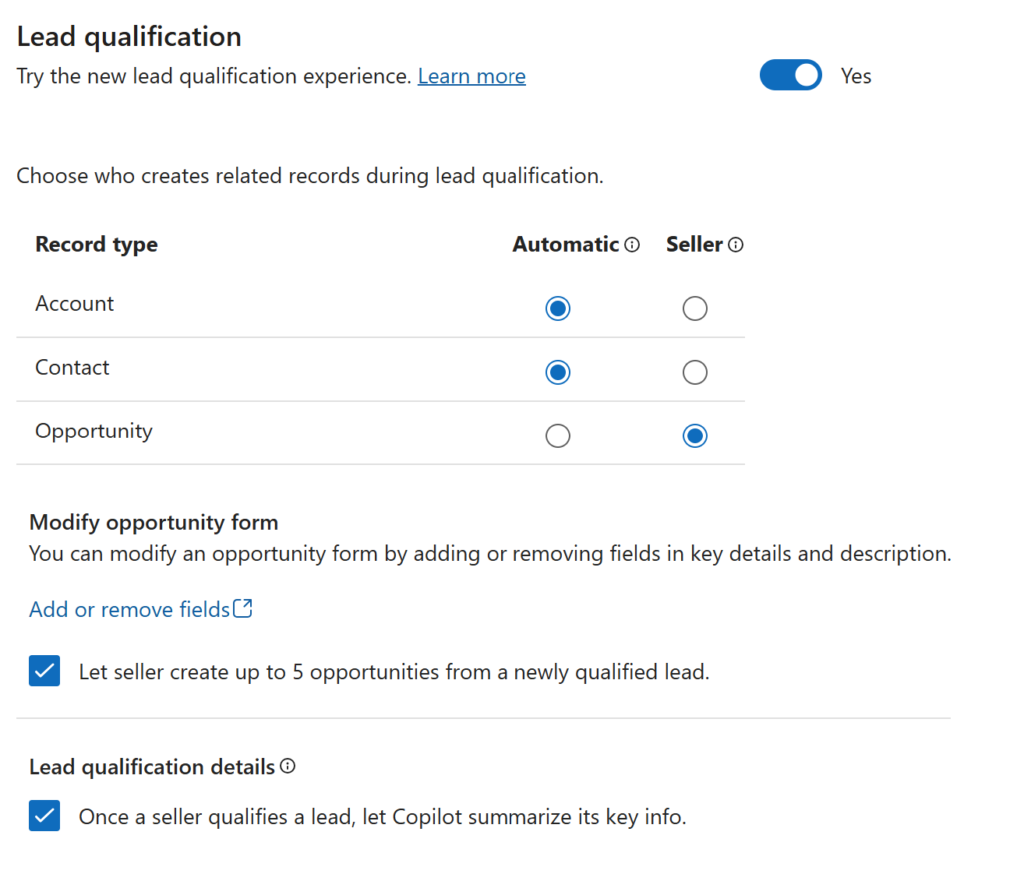 New Lead Qualification Experience in Dynamics 365 Sales