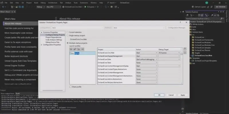 Visual Studio Multi-Project Launch Configuration - 1