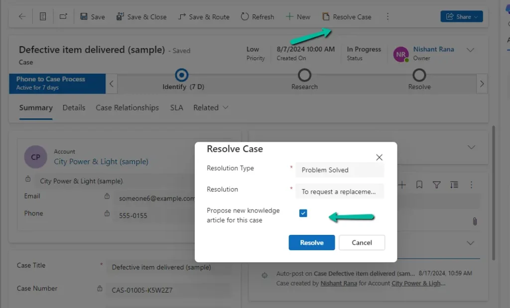 4 Use Copilot to generate knowledge articles in Dynamics 365 Customer Service