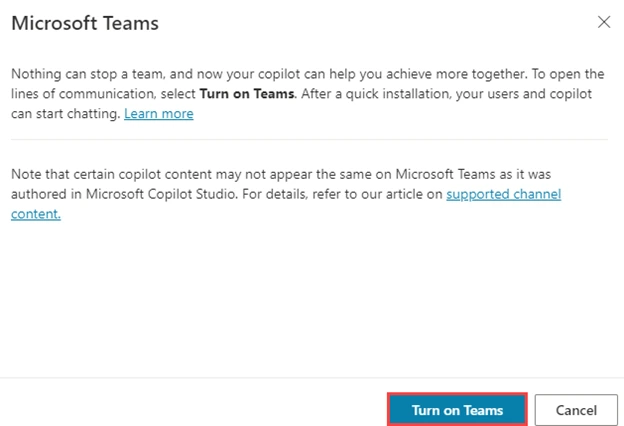 Deploy your Copilot to Microsoft Teams