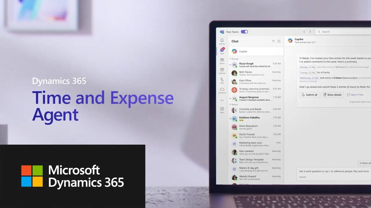 Dynamics 365 Project Operations Time and Expense Management