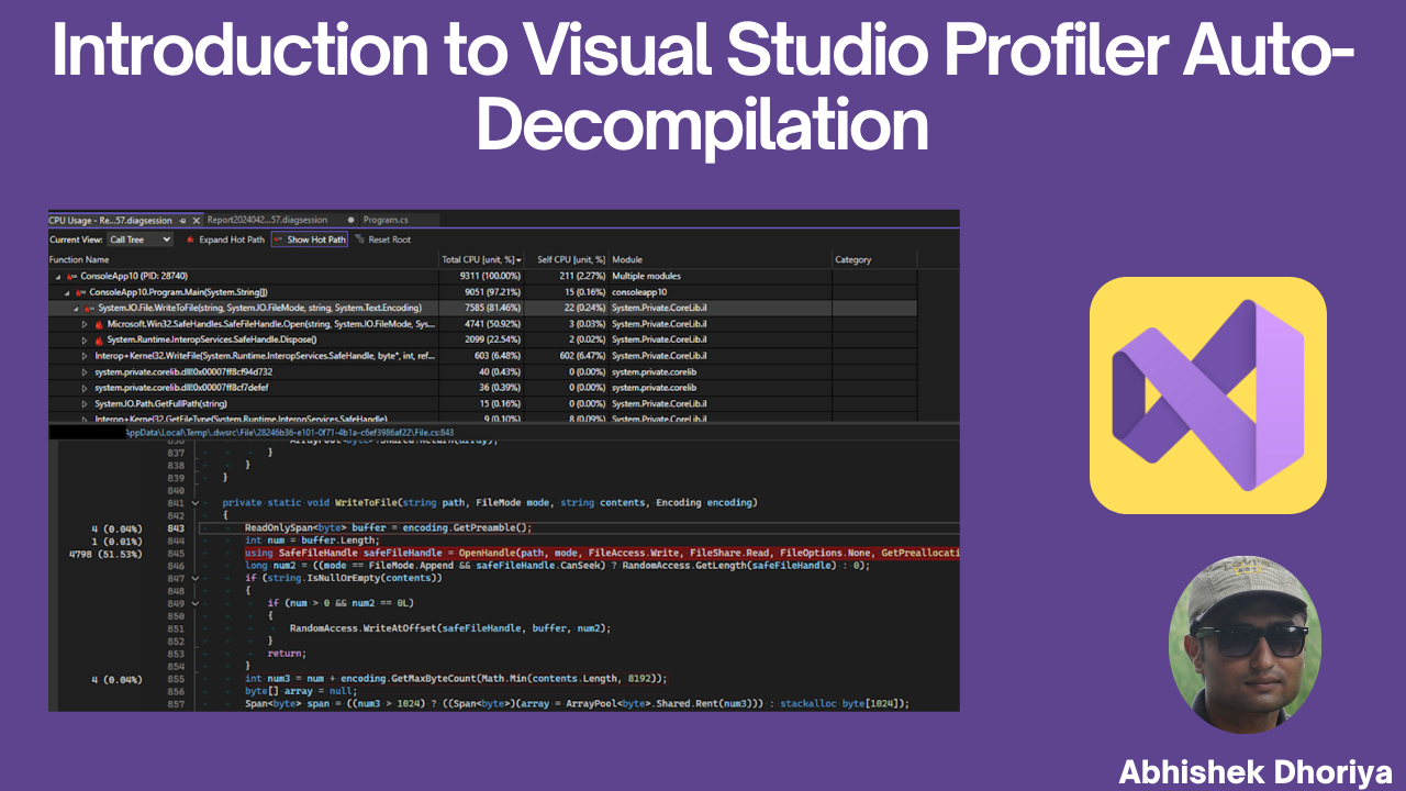 Introduction to Visual Studio Profiler Auto-Decompilation