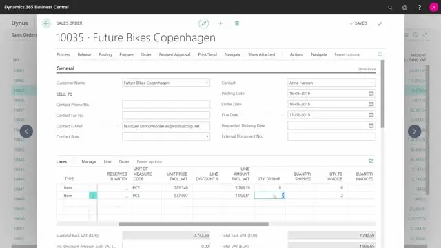 Stockkeeping Units in Business Central