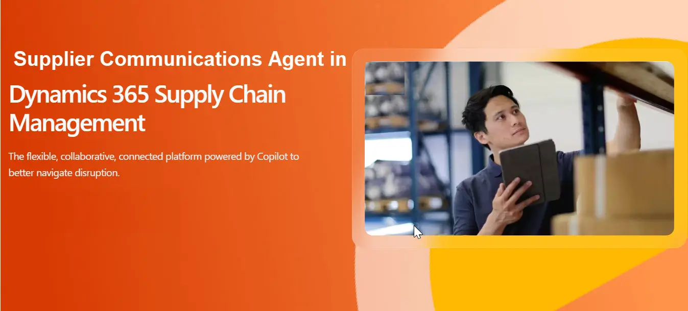 Supplier Communications Agent in Dynamics 365 Supply Chain Management