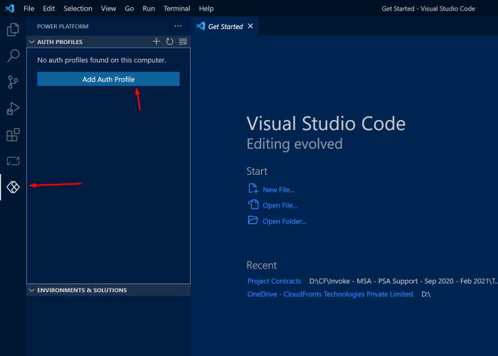 power platform tools vs code