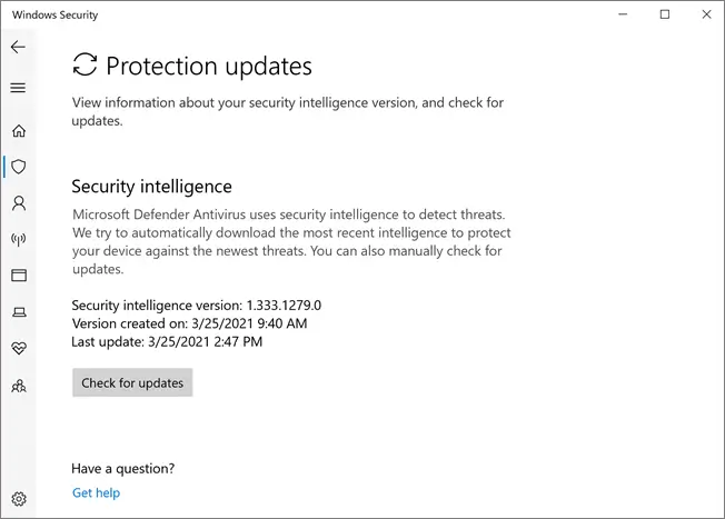 Microsoft Defender Antivirus Updates