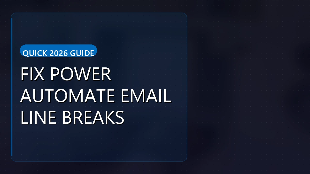 Power Automate line breaks: Fix Power Automate Email Line Breaks
